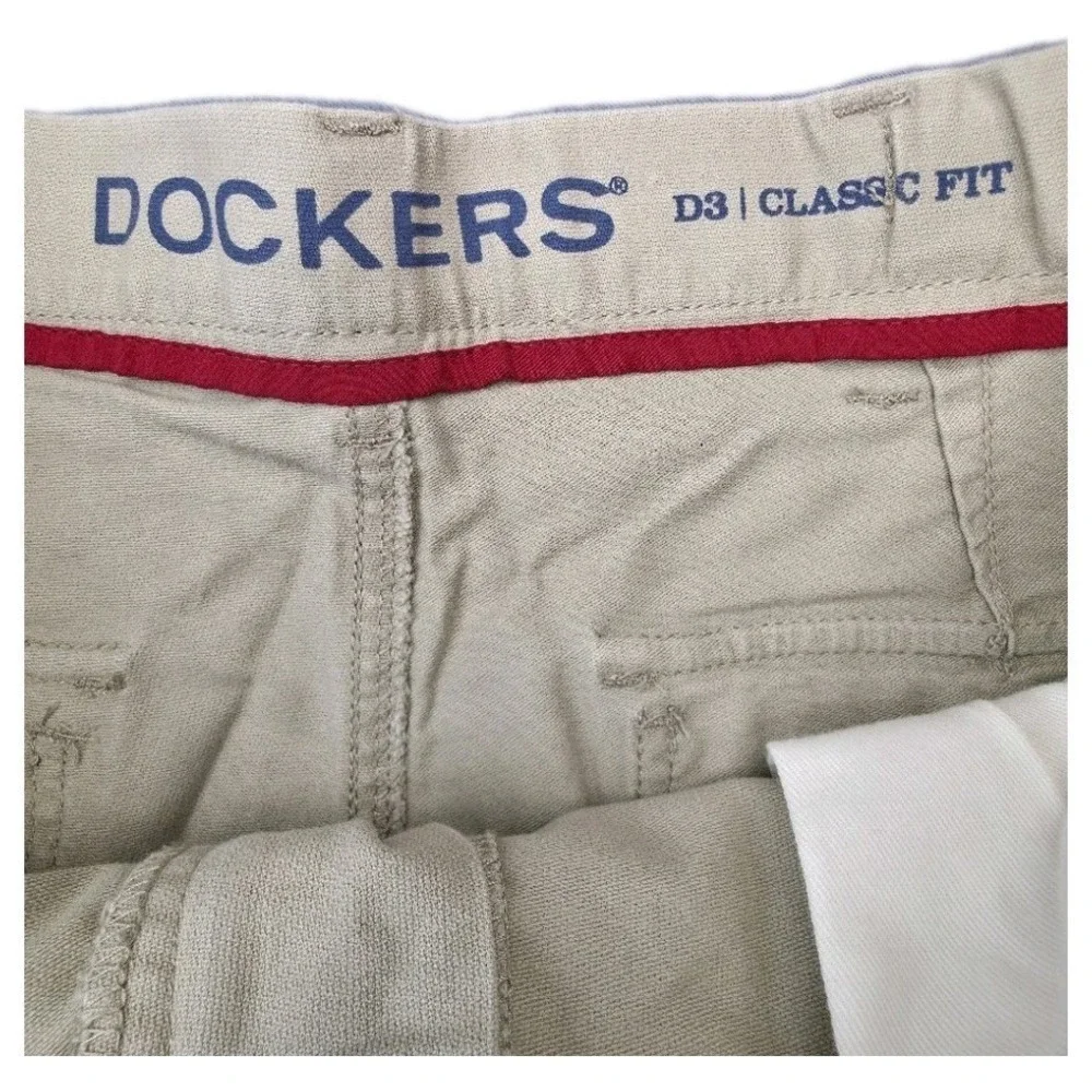 Dockers D3 Cargo Pants Mens 34x30 Classic Fit Khaki Utility Casual Dadcore